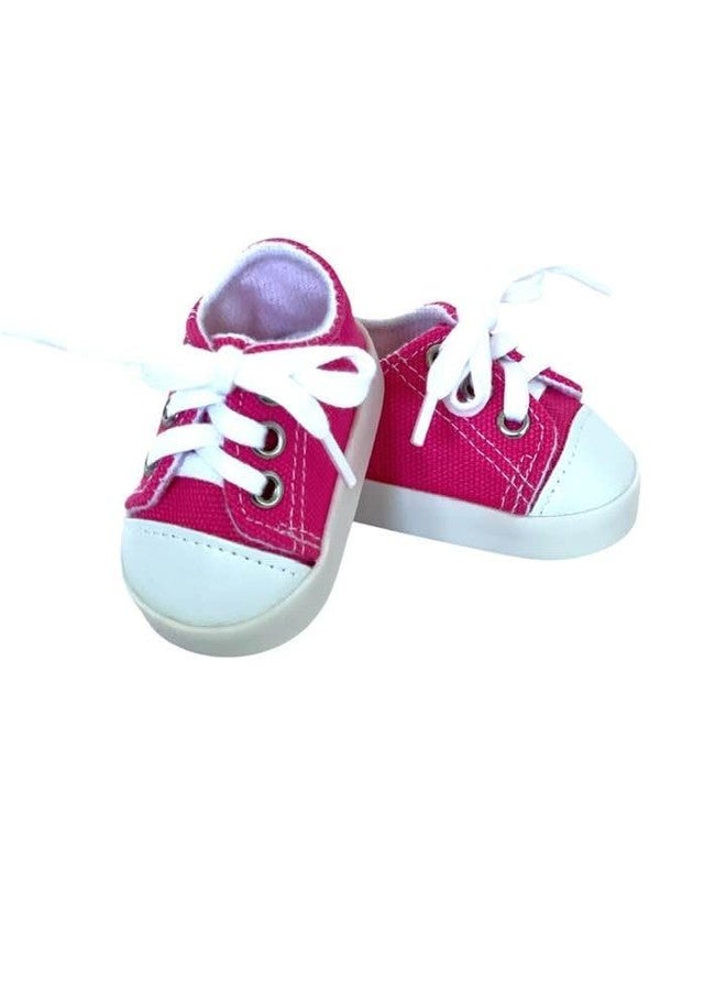 MBD Canvas Sneakers Doll Shoes Fits 18 Inch Dolls and Kennedy and Friends Girl and Boy Dolls- 18 Inch Doll Shoes (Tropical Pink) - Image 3
